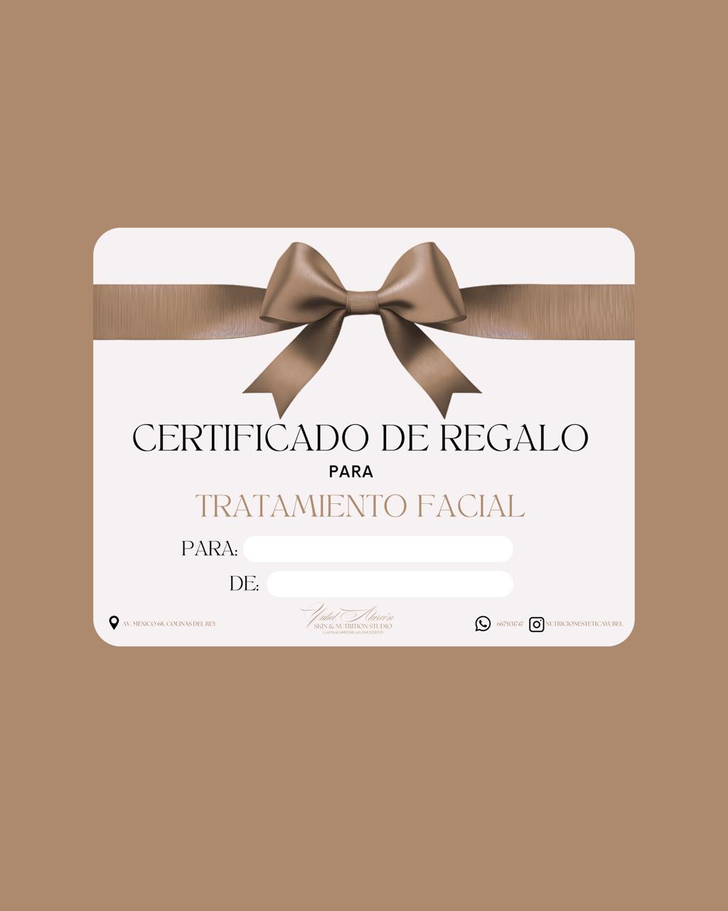 Certificado de Regalo - Tratamiento Facial